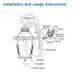 Large Outdoor Wall Sconce Lights with Clear Glass Can support multiple types of light bulbs 1pack - DTYStore