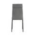 Dining chairs set of 4, Grey modern kitchen chair with metal leg