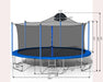 14FT Trampoline for Adults & Kids with Basketball Hoop, Outdoor Trampolines w/Ladder and Safety Enclosure Net for Kids and Adults,Double-side Color cover - DTYStore