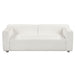 82*36" Modern Loop Yarn Fabric Sofa, One-Piece Seat Frame, Minimalist 2-3 Seat Couch Easy to Install, Loveseats with Extra Wide Domed Arms for Living Room, Bedroom, Apartment, Office(2 Pillows)