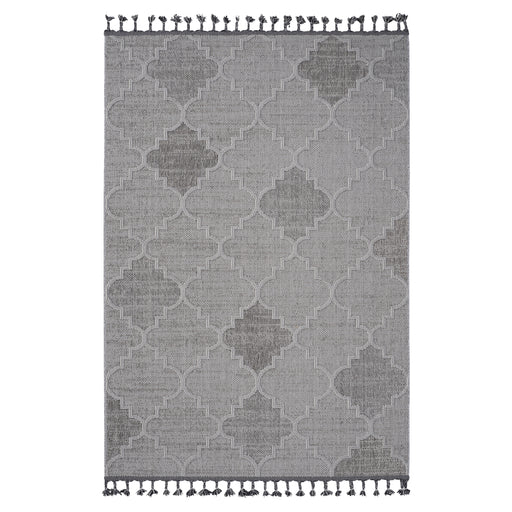 DTY Signature Collection 4X6 White/Grey /Trellis Indoor/Outdoor Area Rug - DTYStore