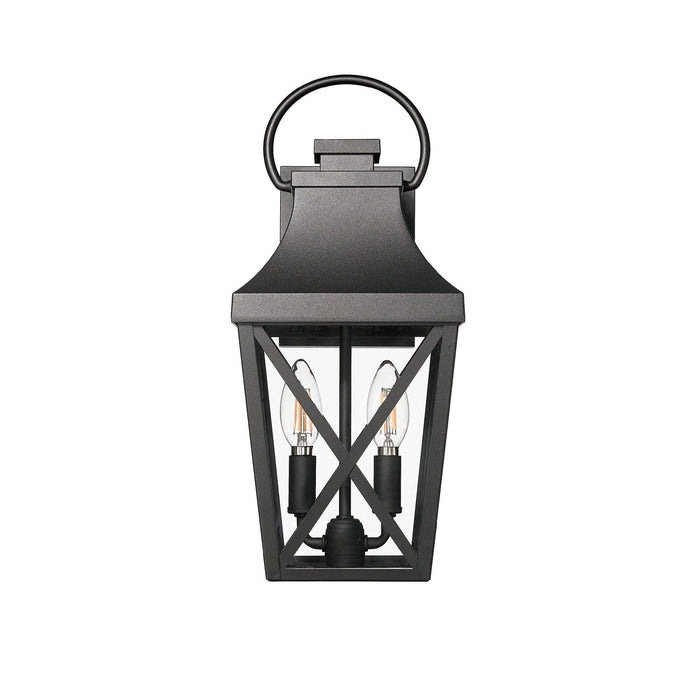Outdoor Wall Lights, Porch Lights, Waterproof Outdoor Wall Sconce, Exterior Light Fixture Matte Black with Clear Glass Shade for Garage Patio Front Door Balcony (1 pack) - DTYStore