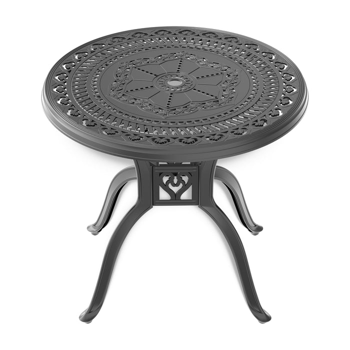 5-Piece Set Of All-Weather Cast Aluminum Dining Furniture Set With Black Frame - DTYStore