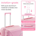 Luggage Sets 4 Piece(14/20/24/28), Expandable Lightweight Suitcase with 4 Double 360 Degrees Mute Spinner Wheels PP Materials Durable TSA Lock Travel Luggage