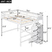 Full Size Loft Bed with Built-in Storage Wardrobe and Staircase, White(Old SKU:SM000527AAK) - DTYStore