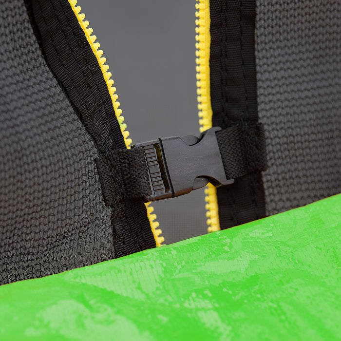 15FT Trampoline with Basketball Hoop Inflator and Ladder(Inner Safety Enclosure) Green - DTYStore