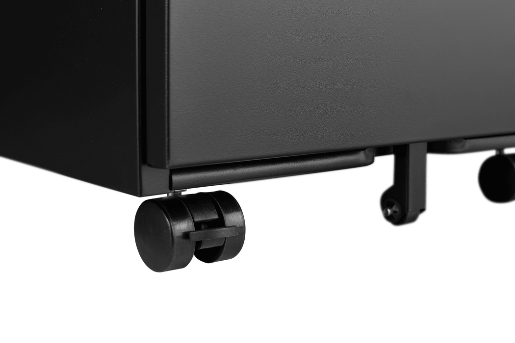 2 Drawer File Cabinet with Lock, Metal Under Desk Rolling Filing Cabinet fits Letter/Legal/A4 Size for Home Office, Mobile Filing Cabinet, Assemble Required, Black - DTYStore