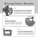 5 Piece HDPE Patio Outdoor Furniture Set for 4, Dining Table and Chairs,51'' Outdoor Dining Table , Outdoor Dining Set for Garden, Backyard, Lawn, and Poolside(grey) - DTYStore