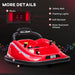 12V Toddler Bumper Car with Remote Control, 360Â° Rotation Kids Electric Ride-On Toy, Twins Motor, Colorful LED Lights, 3 Songs, for Boys and Girls, Red