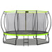 New Design 14FT Trampoline for Kids with Upgraded Arc Composite Pole and Safety Enclosure Net, Ladder and 8 Wind Stakes, Round Outdoor Recreational Playset Balanced Physical Training Trampoline - DTYStore