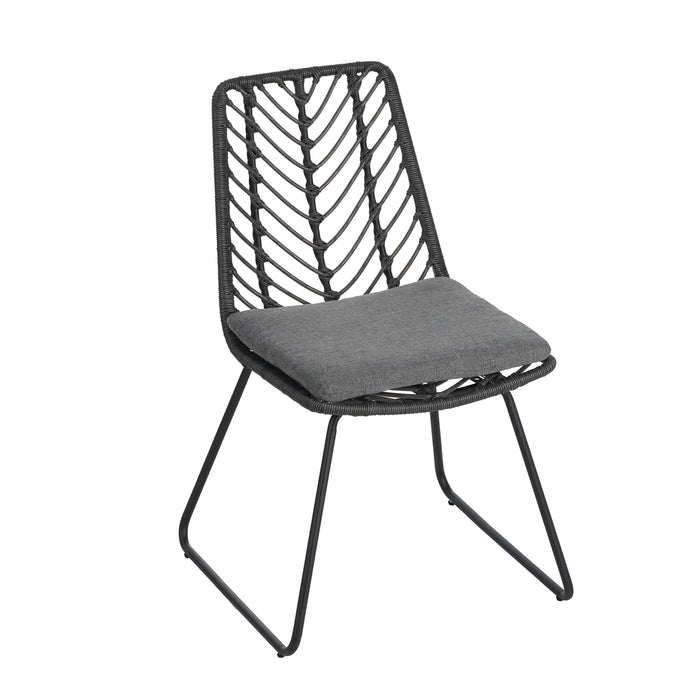 DEJA CHAIR,2PCS with 2 Cushions,Gray - DTYStore