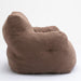 010-Soft Teddy Fabric Tufted Foam Bean Bag Chair With Teddy Fabric Coffee