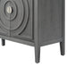 Retro Sideboard Door with Circular Groove Design and Round Metal Door Handle for Entrance, Dining Room, Living Room - DTYStore