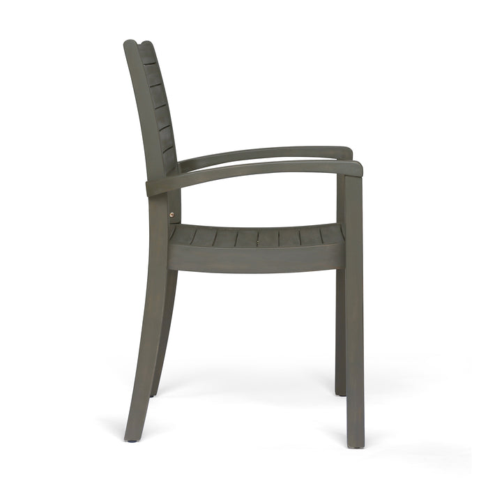 Outdoor Dining Chairs, Grey 63223.00GRY, KD - DTYStore