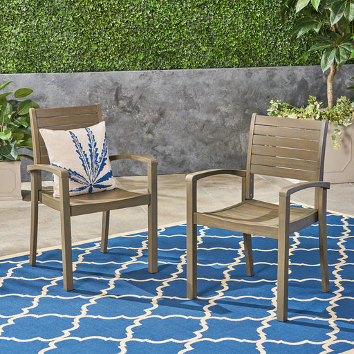 Outdoor Dining Chairs, Grey 63223.00GRY, KD - DTYStore