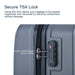 3 Piece Luggage Sets ABS Lightweight Suitcase with Two Hooks, Spinner Wheels, TSA Lock