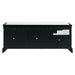 TREXM Storage Bench with 2 Drawers and 2 Cabinets, Shoe Bench with Removable Cushion for Living Room, Entryway (Black)