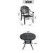 (Cushions In Random Colors)5-Piece Set Of Cast Aluminum Patio Furniture With Cushions - DTYStore