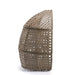Brown Wicker Hanging Double-Seat Swing Chair with Stand w/Beige Cushion - DTYStore
