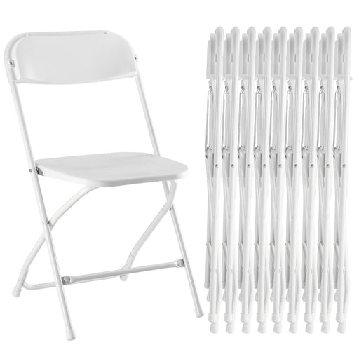10-Pack Folding Chair, Indoor Outdoor Portable, Stackable for Events, Offices, Weddings, Picnics and Restaurants - DTYStore