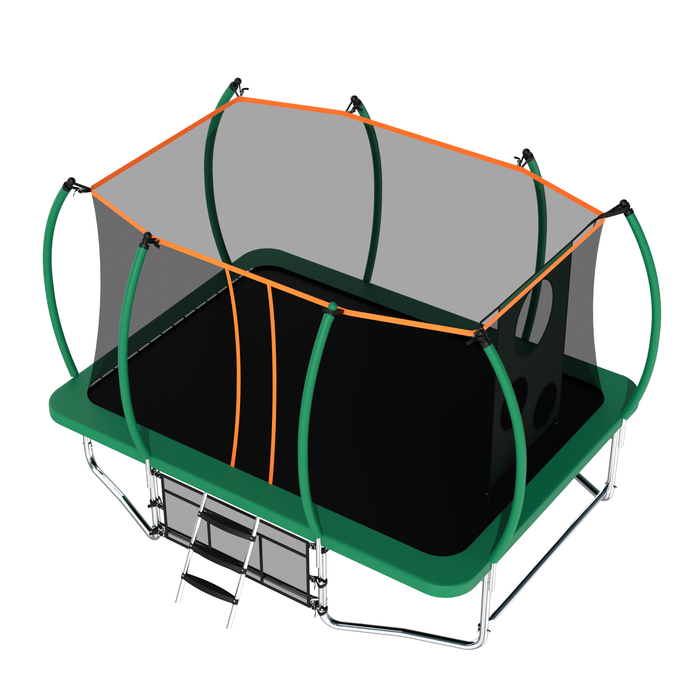 8X14FT Outdoor Square Trampolines for Kids Adults Long Rectangular Tumbling Trampoline - DTYStore