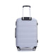 Hardshell Suitcase Spinner Wheels PP Luggage Sets Lightweight Durable Suitcase with TSA Lock,3-Piece Set (20/24/28) ,Silver