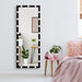 Hollywood Full Length Mirror with Lights Full Body Vanity Mirror with 3 Color Modes Lighted Standing Floor Mirror for Dressing Room Bedroom Wall Mounted Touch Control Black 63x24inch