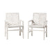 Modern Chevron Patio Chairs, Set of 2 - White Wash - DTYStore