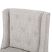 Vienna Contemporary Fabric Tufted Wingback 27 Inch Counter Stools, Set of 2, Light Gray, Natural - DTYStore