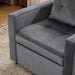 Convertible Sleeper Sofa Chair Bed with Pillow & Pocket, 3-in-1 Sofa Bed Sleeper Chair in Modern Velvet Fabric for Living Room, Bedroom, Study, Apartment, Gray - DTYStore