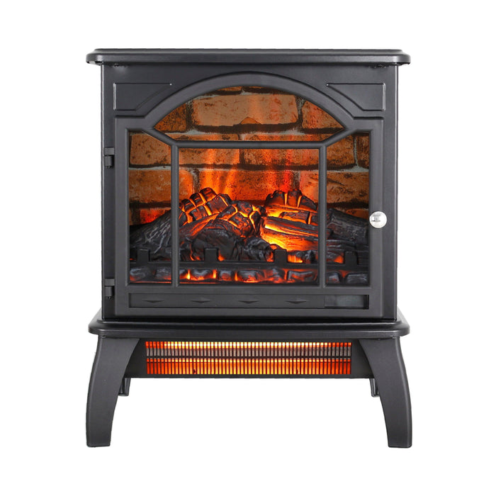 18 Inch 3D Flame Electric Infrared Quartz Fireplace Stove with Remote Control