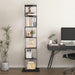 6 tier Rotating Bookshelf, Floor Rack Simple Bookcase with Acrylic plate Student Multi-Function Creative Bookshelf for Living Room with anti-toppling base