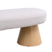 Dining Bench for Dining Room, Upholstered Bedroom End of Bed Entryway Bench Fabric Ottoman for Living Room, Beige Stool Top Wood Leg 300 LBS Weight Capacity - DTYStore