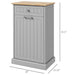 Kitchen Tilt Out Trash Bin Cabinet Free Standing Recycling Cabinet Trash Can Holder With Drawer, Gray