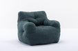 010-Soft Teddy Fabric Tufted Foam Bean Bag Chair With Teddy Fabric Green