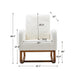 COOLMORE Rocking Chair, Modern Glider Chair, Recliner Armchair with Wood Legs and Side Pocket, Nursery Rocking Accent Chair with High Back for Living Room Bedroom (White Teddy)