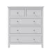 5 Drawers Solid Wood Chest in White