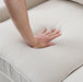 Modern Upholstered Sofa with Console, Cupholders, USB Ports, and 4 Pillows for Living Room - DTYStore