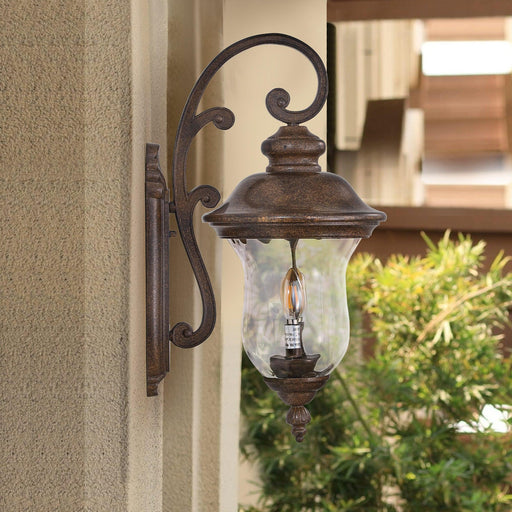 Vintage Outdoor Wall Lantern, Weatherproof Exterior Sconce Light with Clear Glass Shade, Waterproof Wall Mount Light Fixture for Patio, Porch, or Entryway(One piece&No bulb) - DTYStore