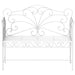 Outsunny 43' Garden Bench, Outdoor Patio Bench with Armrests, Metal Porch Bench for Backyard, Poolside, Lawn, Cream White - DTYStore