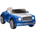 Bentley Mulsanne 12V Ride on Car, Battery Powered Car with Remote Control, Suspension, Startup Sound, LED Lights, MP3, Horn, Music, Forward and Backward, 2 Motors, Blue