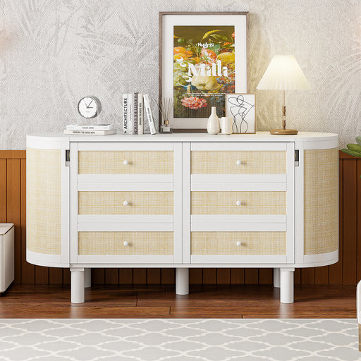 Full Murphy Bed with Hidden Storage & Modern Woven Design,White - DTYStore