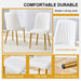 2 modern dining chairs, sleek PU leather backrest, and gold metal legs bring a comfortable home experience to the kitchen, bedroom, and office.W1151P183322 - DTYStore