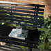 Outsunny 48.5' Garden Bench, Outdoor Patio Bench, Lightweight Aluminum Park Bench with Slatted Seat for Lawn, Park, Deck, Black - DTYStore