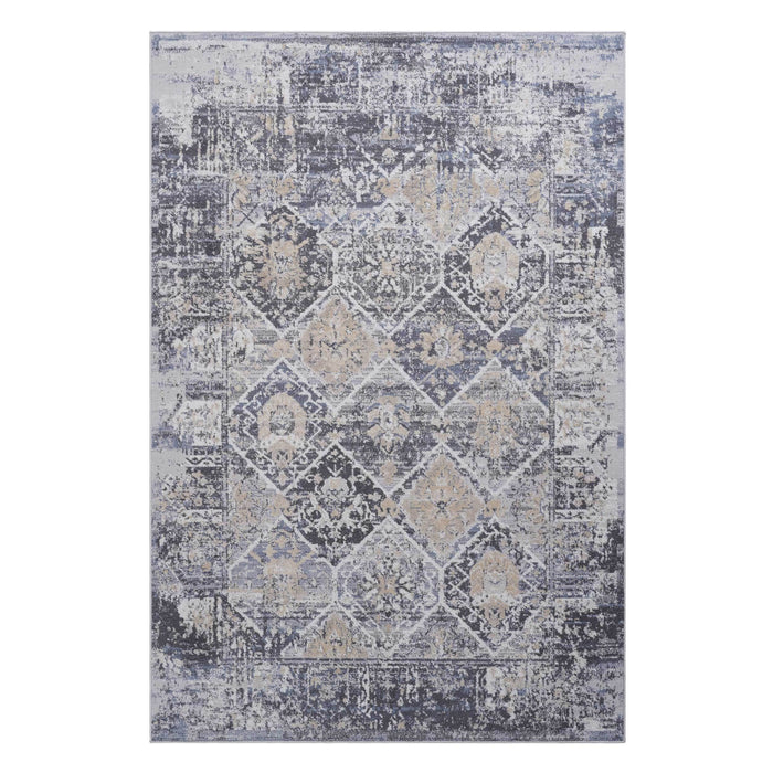DTY Signature Collection 5X7 Grey/Blue /Traditional Non-Shedding Living Room Bedroom Dining Home Office Stylish and Stain Resistant Area Rug - DTYStore
