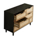 6 drawers Rattan dresser Rattan Drawer, Bedroom,Living Room (Black)