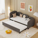 Twin Size Twin Size Bed frames With An Another Bed frame, Velvet Upholstered Daybed, Modern Sofa Bed Daybed Frame for Bedroom Living Room, Suitable for Living Room, Kids Room, Bedroom (Ddry Gray) - DTYStore