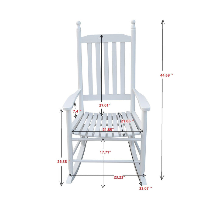 Wooden Porch Rocker Chair - Without Mat