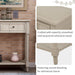 TREXM Daisy Series Console Table Traditional Design with Two Drawers and Bottom Shelf (Retro Grey)