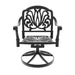 9-Piece All-Weather Cast Aluminum Dining Set, Include 2 Swivel Chairs,6 Dining Chairs and Rectangular Table With Black Frame - DTYStore